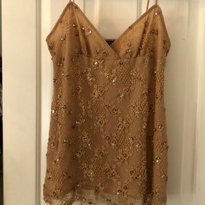 BCBG beaded long tank